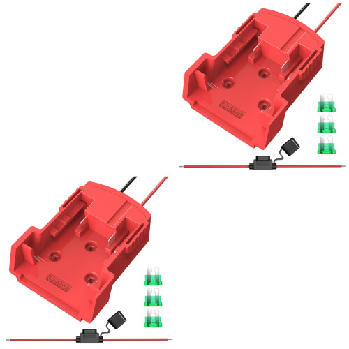 2Sets Durable Plastic Power Connector Adapter for DIY Battery Charging 1
