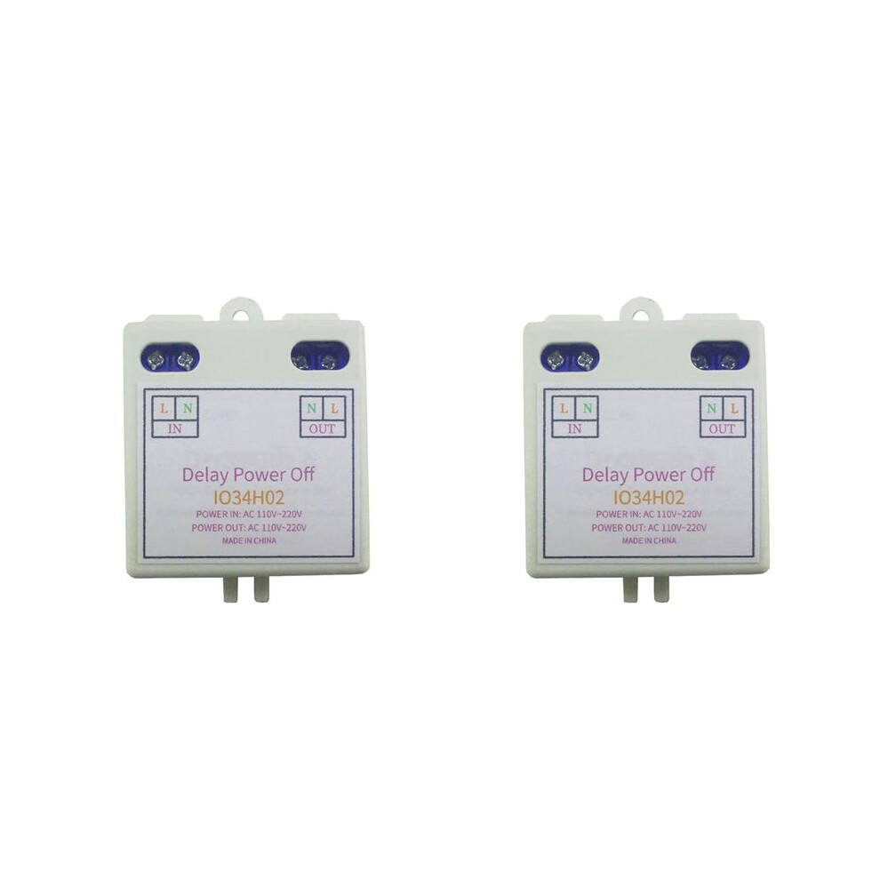 2X Ac120v 220V Delay Relay Power Delay Off 1-480Min Adjustable Delay Power Off Home Automation Controller 6032869948944