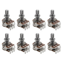 8 Pc MN500K PotenciôMetro de EquilíBrio de Mistura Dupla (POT) Interruptor de Controle de Volume de Baixo de Guitarra