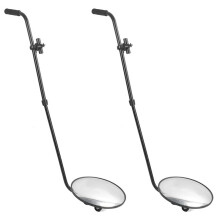 2X Undercarriage Inspection Mirror,Magnifying Under Vehicle Inspection Security Mirror Foldable Adjustable Angle