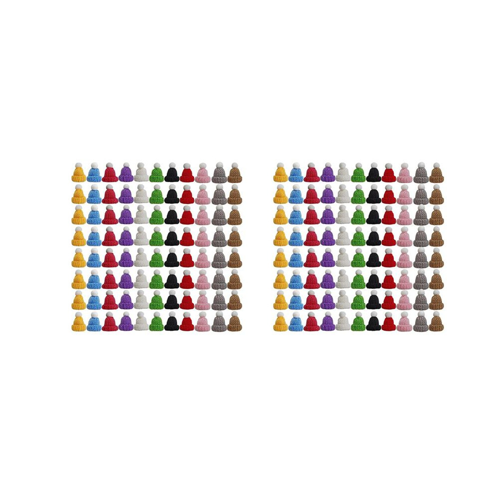 220Pcs Knitting Hats Christmas Knitting Doll Hats Wool Hat For Christmas Ornaments Diy Art And 6032151725451