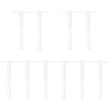 10Pièces Règles T Transparente Double Échelle Outils De Mesure
