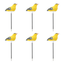 6X Medidor de Humedad del Suelo Alarma de Riego Planta de Aves Probador de Agua Sensor de HigróMetro Kit de Herramientas de Jardinería (Amarillo)