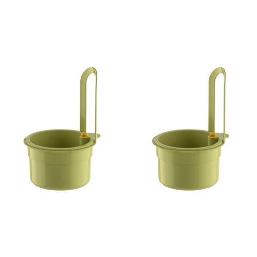 2X New Faucet Hanging Strainer,Kitchen Sink Drain Strainer,Press Automatic Dumping Kitchen Draining Basket Green