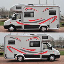 RV Motorhome Universal Body Sticker DIY Stripes image Decal Sticker Decoration for Caravan Trailer