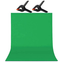 Schermo Verde con Zoom 5X6,5 FT / 1,5X2M, Sfondo per Sfondo Fotografico Morbido, per Studio Video Fotografico, Chroma Key e Televison