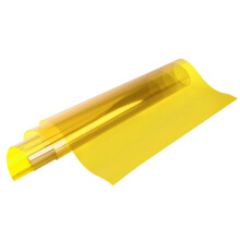 Transparent Decorative Window Glass Sticker Film Solar Tint Adhesive Anti UV PET Color Window Film 60X100cm-Yellow