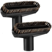 2 Pcs 1.25 Inch Square Horse Hair Dust Brush Dust Tool Dust Care Soft Bristle Cleaner Vacuum Brush Attachment 1-1/4 Inch
