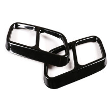 for - CLS W218 2012-2017 Stainless Steel Black Exhaust Pipe Tube Cover Stickers Car Accessories