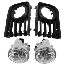 Pair Front Bumper Fog Light Lamps + Covers Kit for Prius 2004-2009 with Bulb 81221-52070 81211-52070