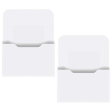 2 Pack Magnetic File Holder - Paper Holder, Pocket Organizer,Hanging Wall File Organizer Office Supplies Storage, Magazine Mail Organizer Case for