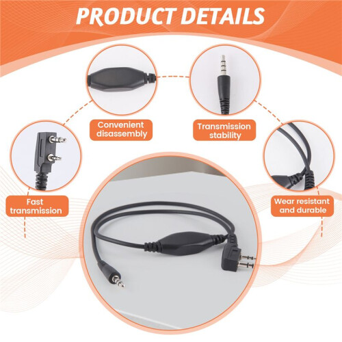 APRS-K1 Cable Audio Interface Cable for //Wouxun/TYT Quansheng Android(APRSDroid)-IOS (APRSpro) 2