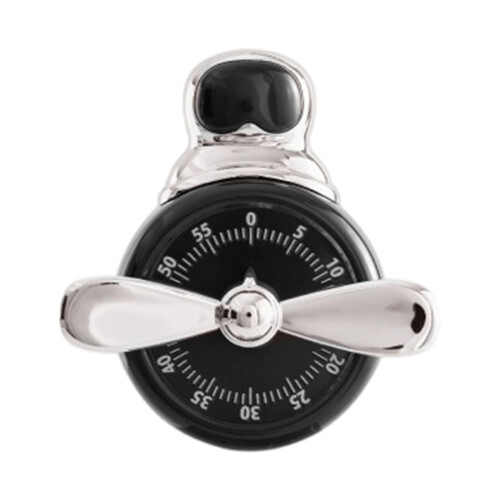 60 Minutes Wind Up Timer,Manual Countdown Timer Visual-Black