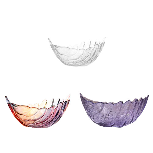 Dekorative Snackschale aus Glas, eleganter-Transparent groß 1