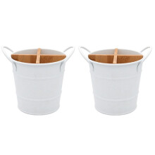 2X Kitchen Cutlery Organizer Knife Stand Storage Holder Separate Spoon Fork Chopstick Kitchenware Cooking Tool White