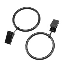 108 Pack Rings Curtain Clips Strong Metal Decorative Drapery Window Curtain Ring with Clip Black
