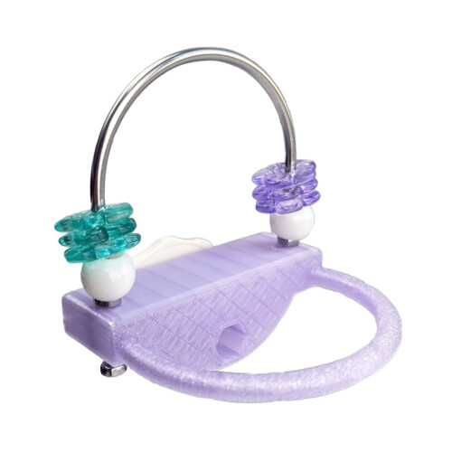 Interactive Bird Cage Exercise Toy With Chewing Flower-Purple