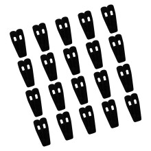 Clip de suspension à revêtement polyvalent, 20 pièces, pour-Noir
