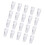 20PCS MultiPurpose Coated Hanger Clip For Sewing Tasks-White 1