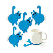 Set van 4 creatieve dierenbeschermers bekermat paardvormige-23