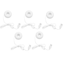 5X Donut Luftbefeuchter USB Buero Desktop Luftbefeuchter Tragbare Kreative Luftreiniger Weiss