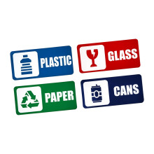 8-teiliges PVC-Recycling-Etiketten-Set,-Müllsortierstik