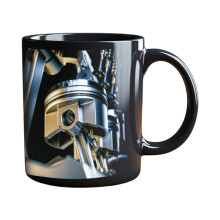 Keramik-Kaffeetassen mit ergonomischem Griff und Trinkbecher-E