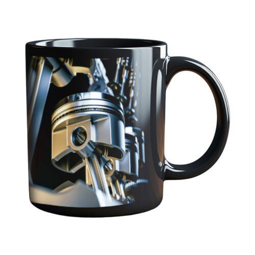 Keramik-Kaffeetassen mit ergonomischem Griff und Trinkbecher-E