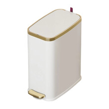 Handig voetpedaal vuilnisbak Soft Close deksel 7L-mat wit