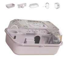 Compacts Hamster Habitats Safe Nontoxic Hamster Cage for-Gray
