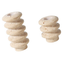 Set of 2 Minimalist Marble Candle Holders for Wedding Parties