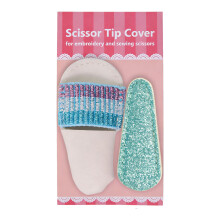 Leather Embroidery Scissors Cover Featuring-blue mint green