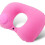 Portable Air Pillow with Press to Inflate Feature Foldable-Pink 5