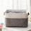 Pack of 3 Space Efficient Foldable Baskets for Multiple-Khaki 5