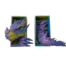 Drachen-Buchstütze, dekorative Buchstützen aus Kunstharz,-Farbe