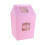 Mülleimer, schlankes Design, Schwingdeckel, Blumendruck,-Rosa 1