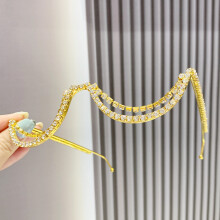 (Gold)Lunettes décoratives demi monture mode femme sans ordonnance tendance