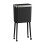 Stainless Waste Bin Modern Flexible Wheels Long-Black 1