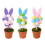 Ostern-Blumentopf-Dekorationen, künstlicher Blumentopf-Violett 2