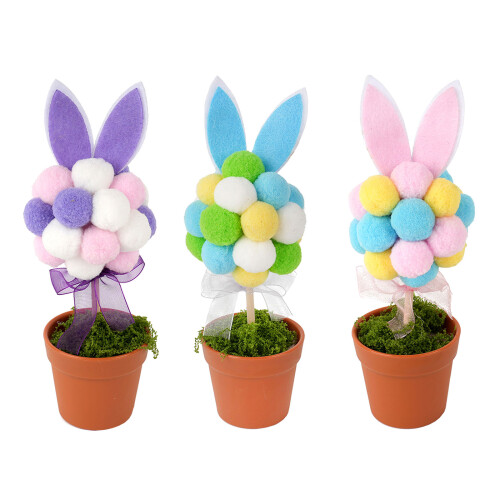 Ostern-Blumentopf-Dekorationen, künstlicher Blumentopf-Violett 1