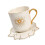 Multipurpose Ceramic Cup and Saucer Set for Tea Coffee-White 1