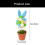 Ostern-Blumentopf-Dekorationen, künstlicher Blumentopf-Violett 4