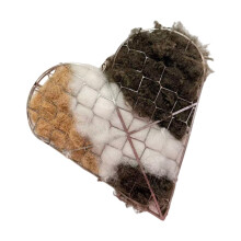 Durability Weatherproof Iron Bird Nest Art-Bird Nest Heart A