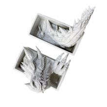 Dragon Bookend,Resin Decorative Bookends Fantasy Themed-Silver