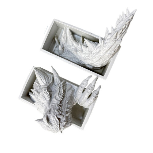 Dragon Bookend,Resin Decorative Bookends Fantasy Themed-Silver