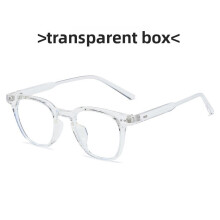 (Style D)Lunettes plates monture noire classique avec verres PC pour une utilisation quotidienne correction de la vision
