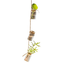 Wind Glocke Stil Dekor Glas Vase Schnur HäNgende Vase mit Flasche Gelee Glas Flasche Schnur Dekoration AnhäNger Groß
