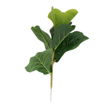 Kleine Kunstmatige Fiddle Leaf Tree 11Inch Faux Ficus Lyrata Boom voor Thuis Bruiloft Binnenplaats Binnen- en Buitendecoratie