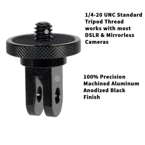 Camera Mount Adapter for  Ecosystem - ¼-20 Conversion Adapter for  Mounting System - Full  CNC Aluminum Metal - Mount Your Camera to Any 2