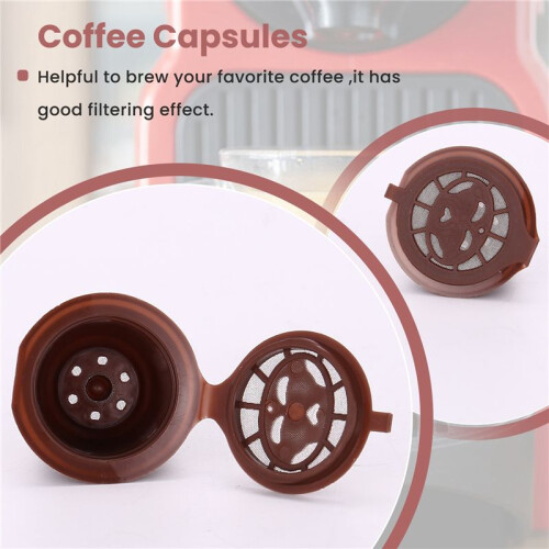 5/Pcs Stainless Steel Filter Reusable Coffee Capsules for  Machines(B) 2